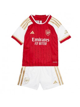 Otroški Nogometna dresi replika Arsenal Domači 2023-24 Kratek rokav (+ hlače)